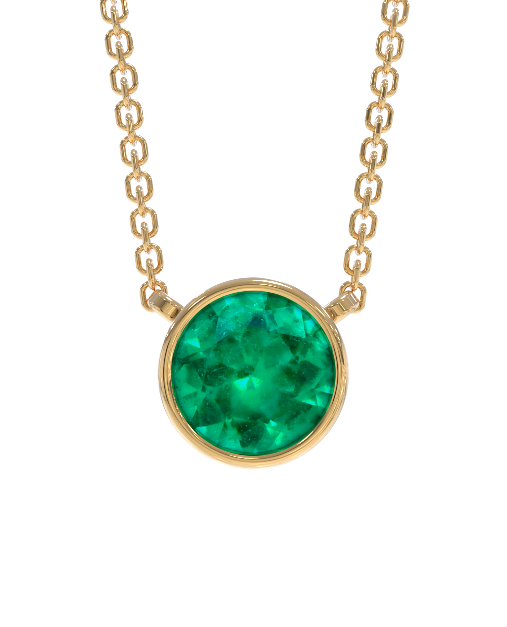 Frame Emerald Necklace 8mm – close-up detail