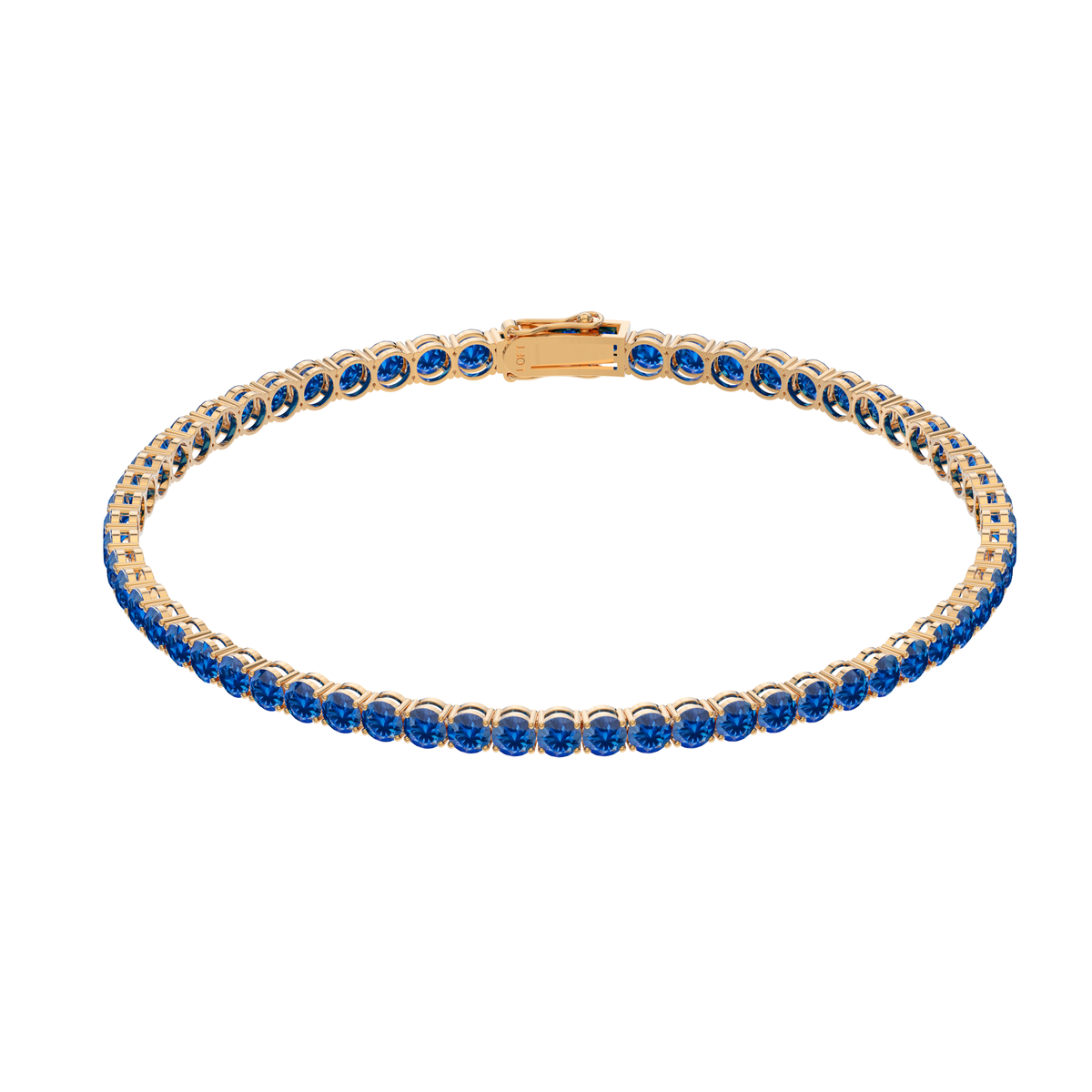 18k Gold Sapphire Tennis Bracelet 3mm