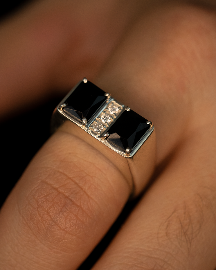 Double Ring - Onyx