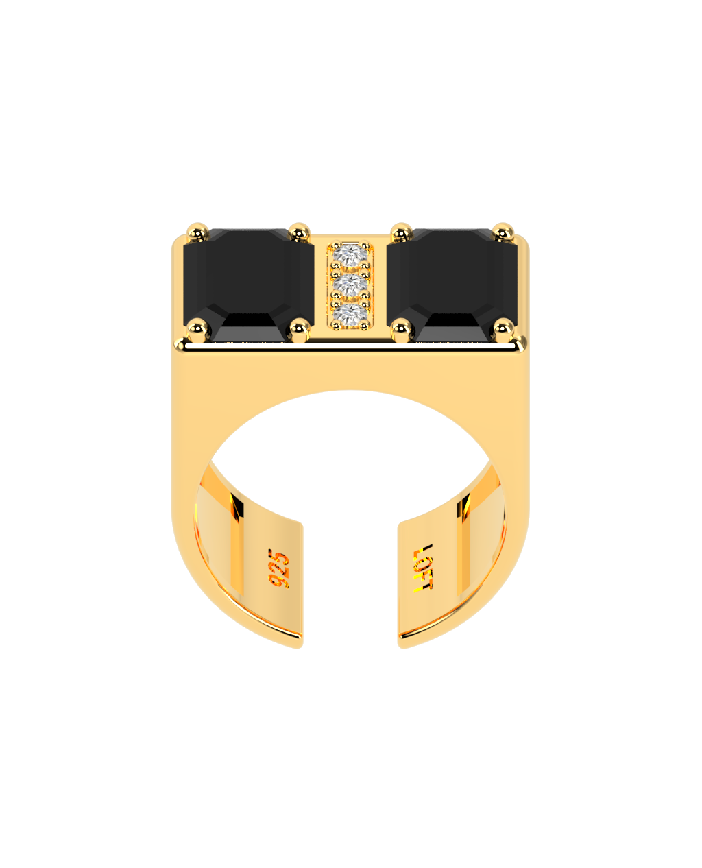 Double Ring - Onyx