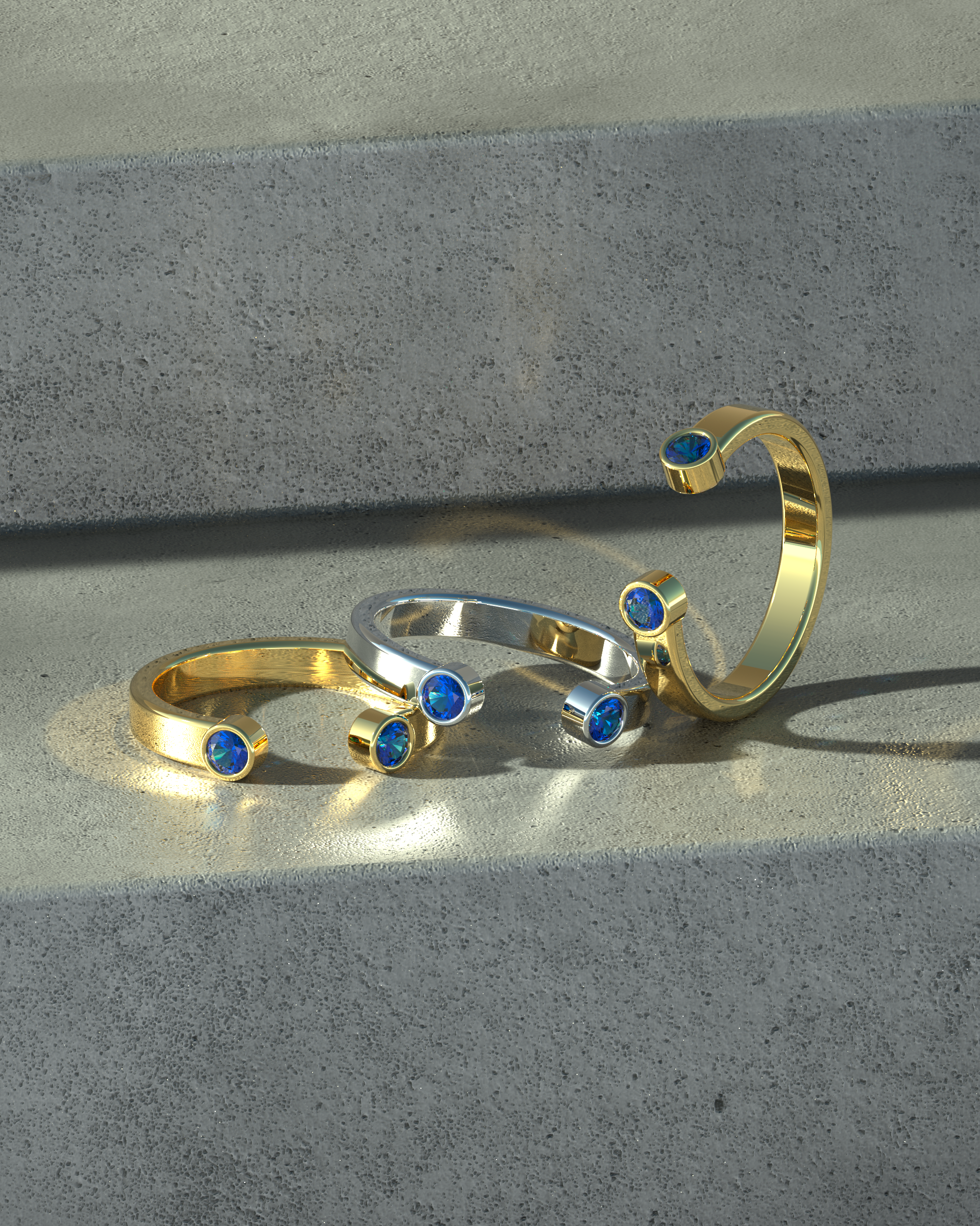 Duo Ring - Sapphire