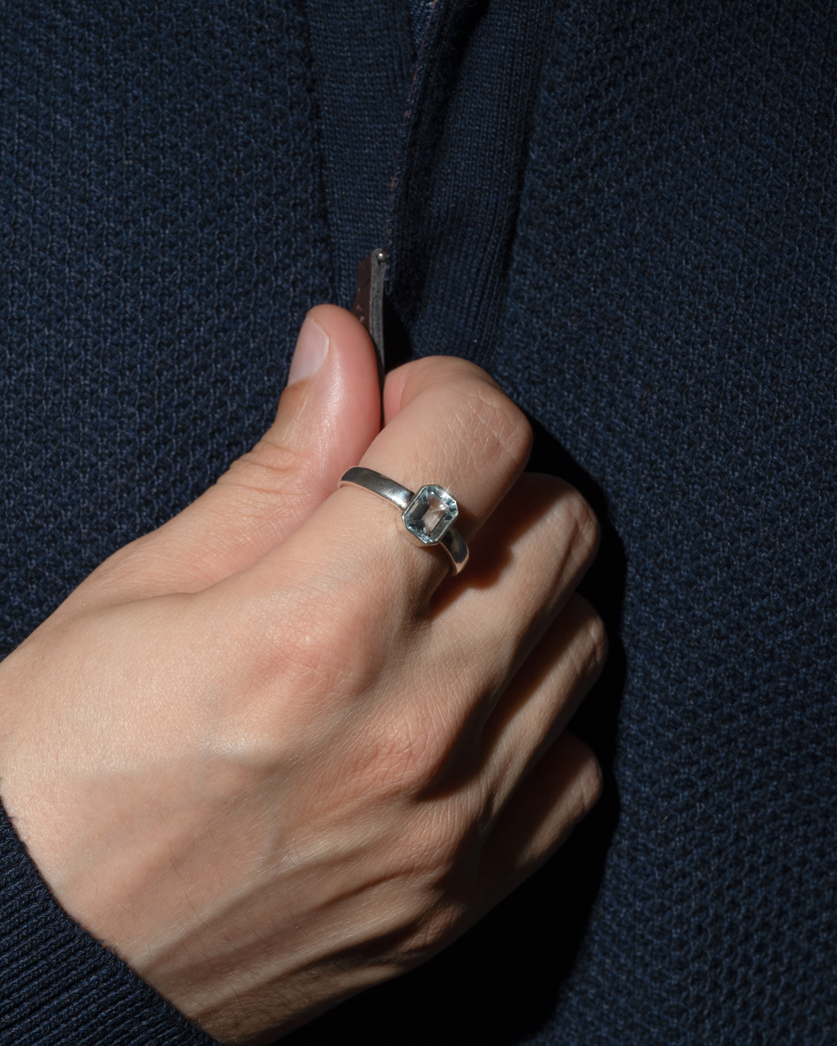 Milano Ring – Aquamarine – view 2