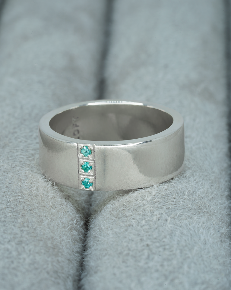 Trois Ring – Paraíba Tourmaline – view 2