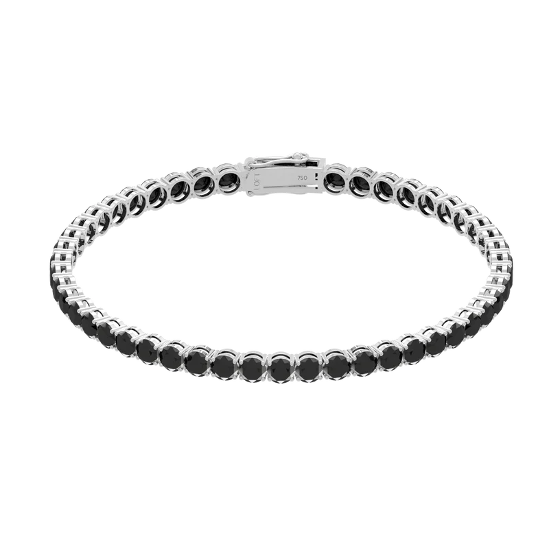 4mm Black Diamond Tennis Bracelet