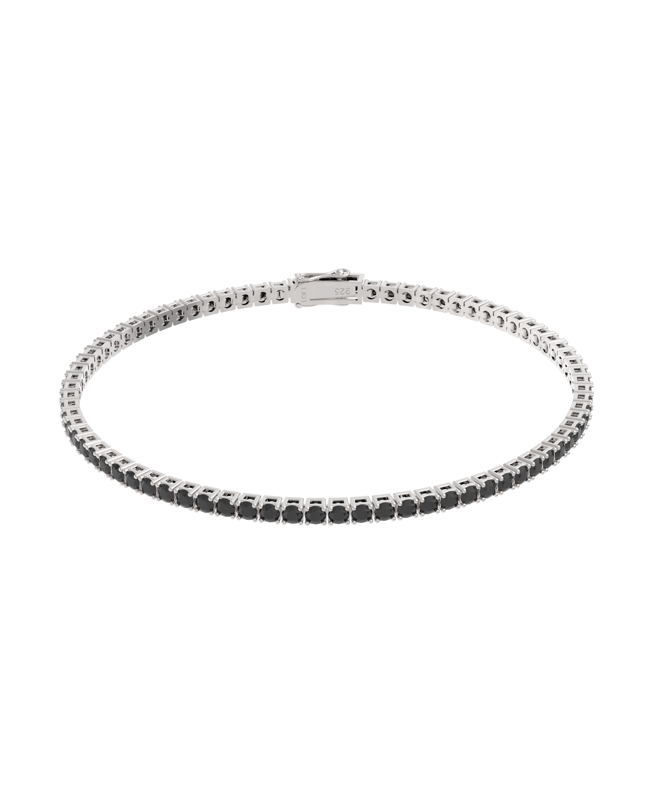 2mm Black Diamond Tennis Bracelet