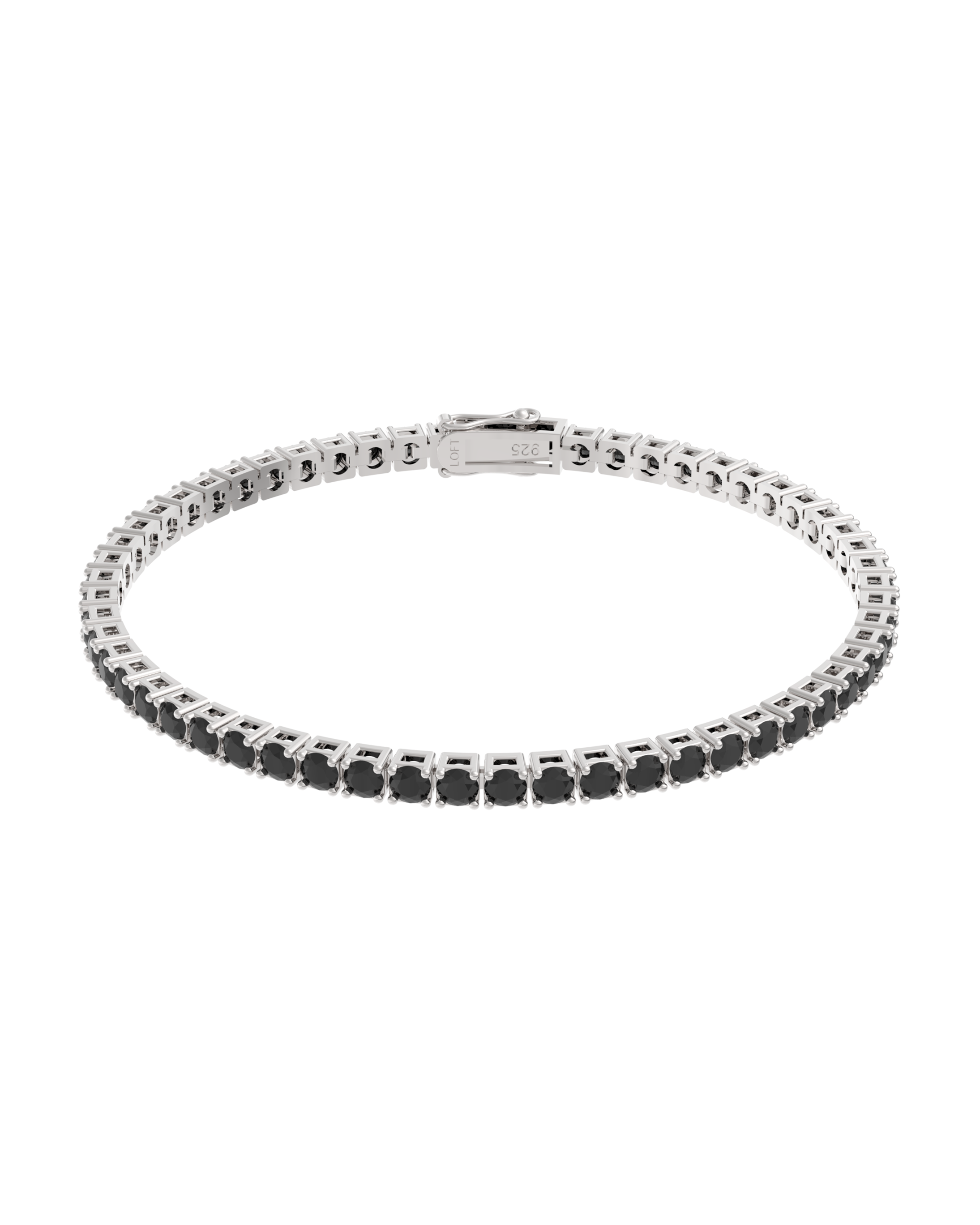 3mm Black Spinel Tennis Bracelet