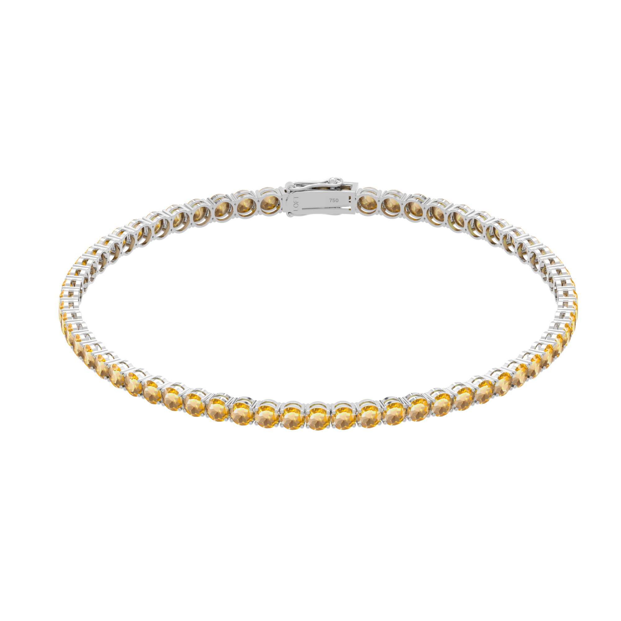 3mm Citrine Tennis Bracelet