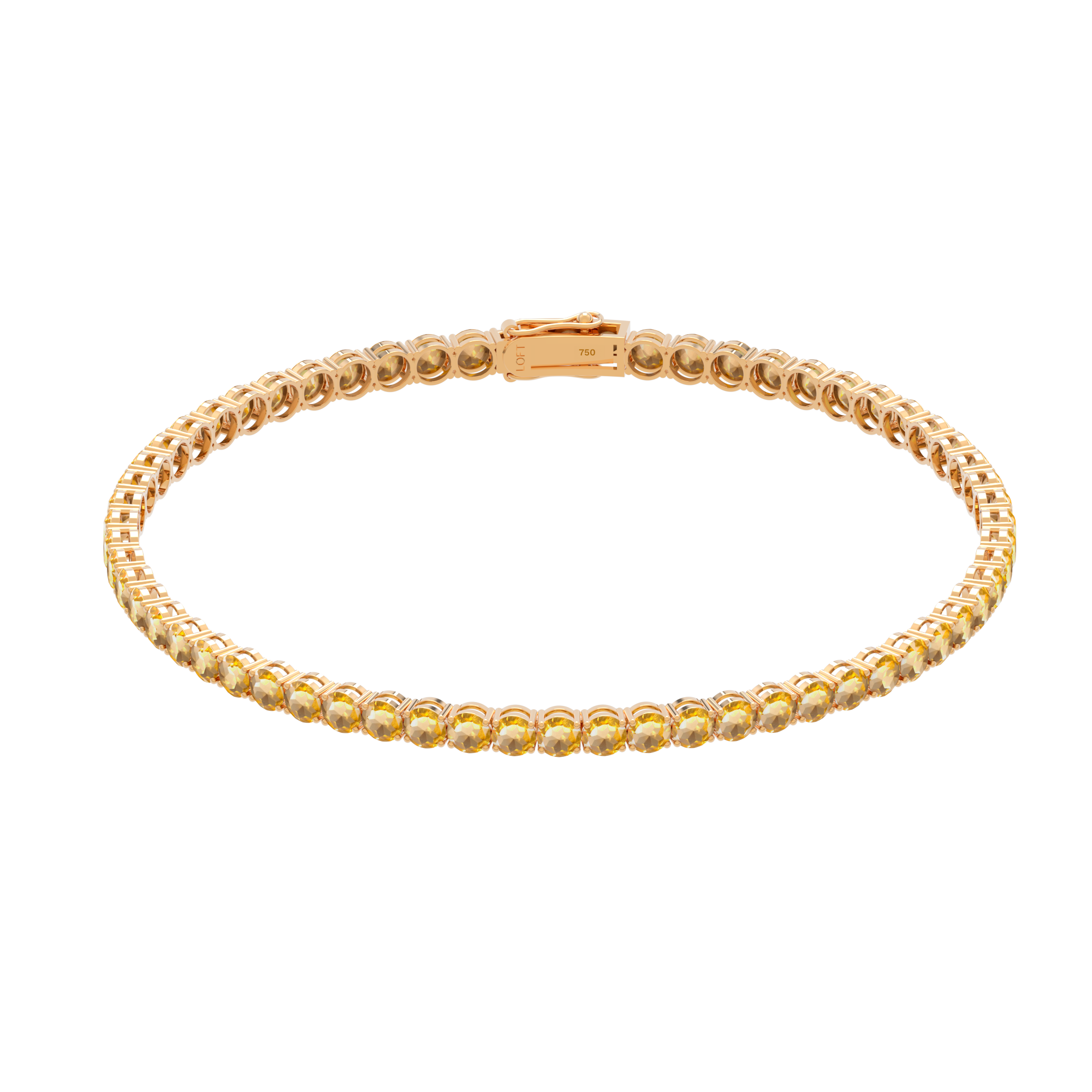 3mm Citrine Tennis Bracelet