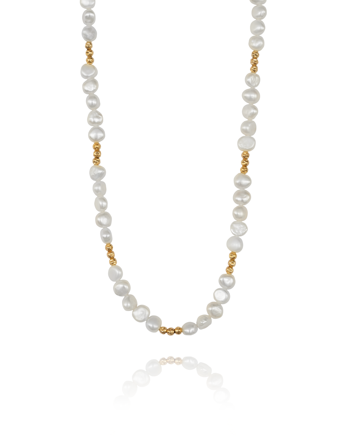 Trancoso Necklace – Pearls in yellow gold-plated silver