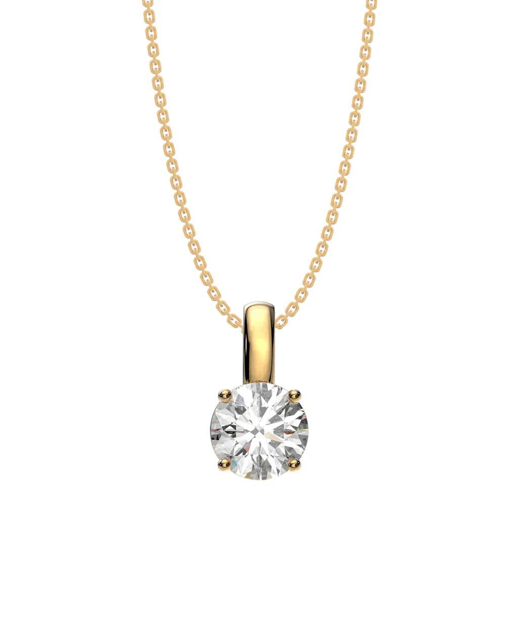 Solitaire Necklace – 1ct Diamond in 18k gold