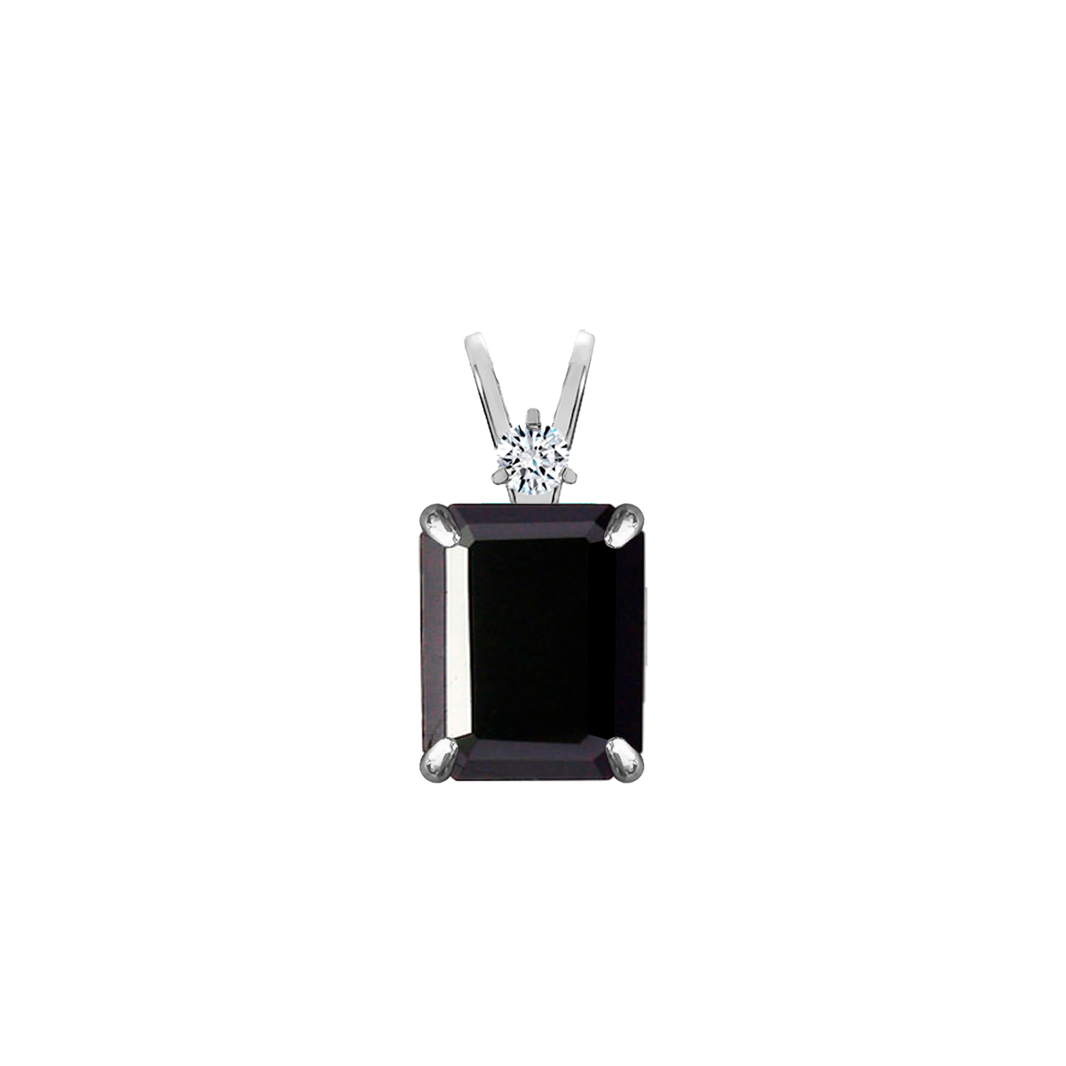 Onyx + Diamond Pendant