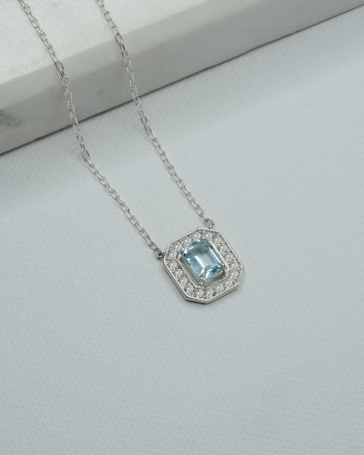 Villa Necklace – Sky Blue Topaz – view 2