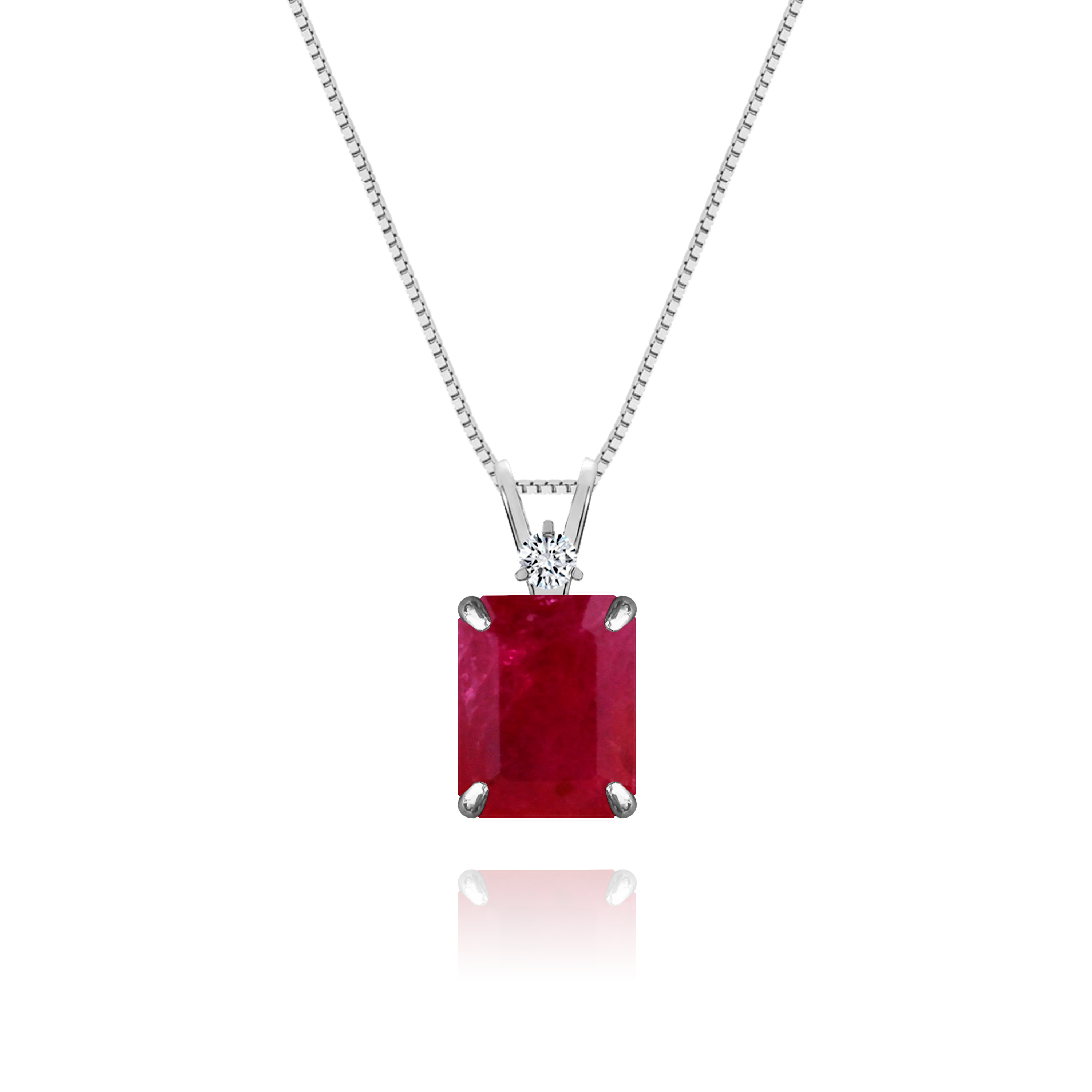 Ruby + Diamond Necklace