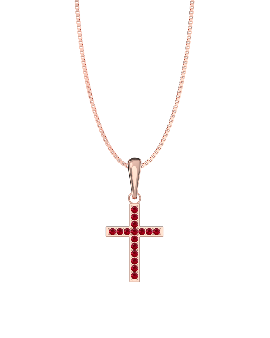 Cross Necklace - Ruby