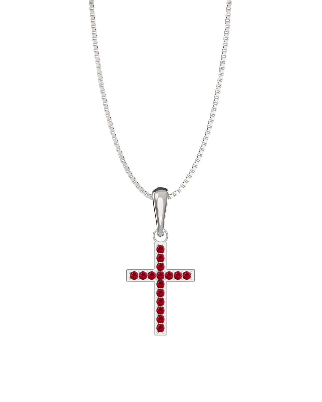 Cross Necklace - Ruby