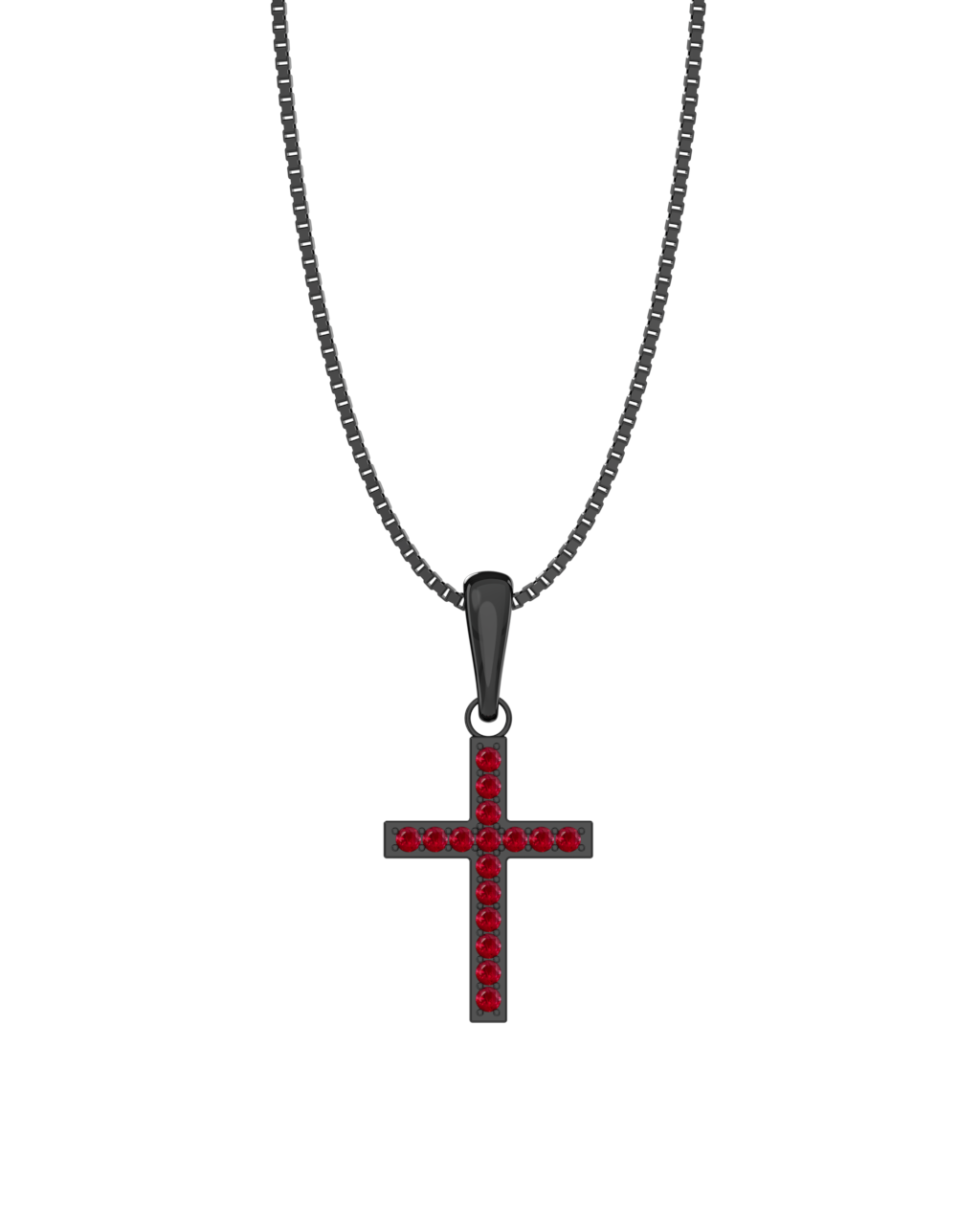 Cross Necklace - Ruby