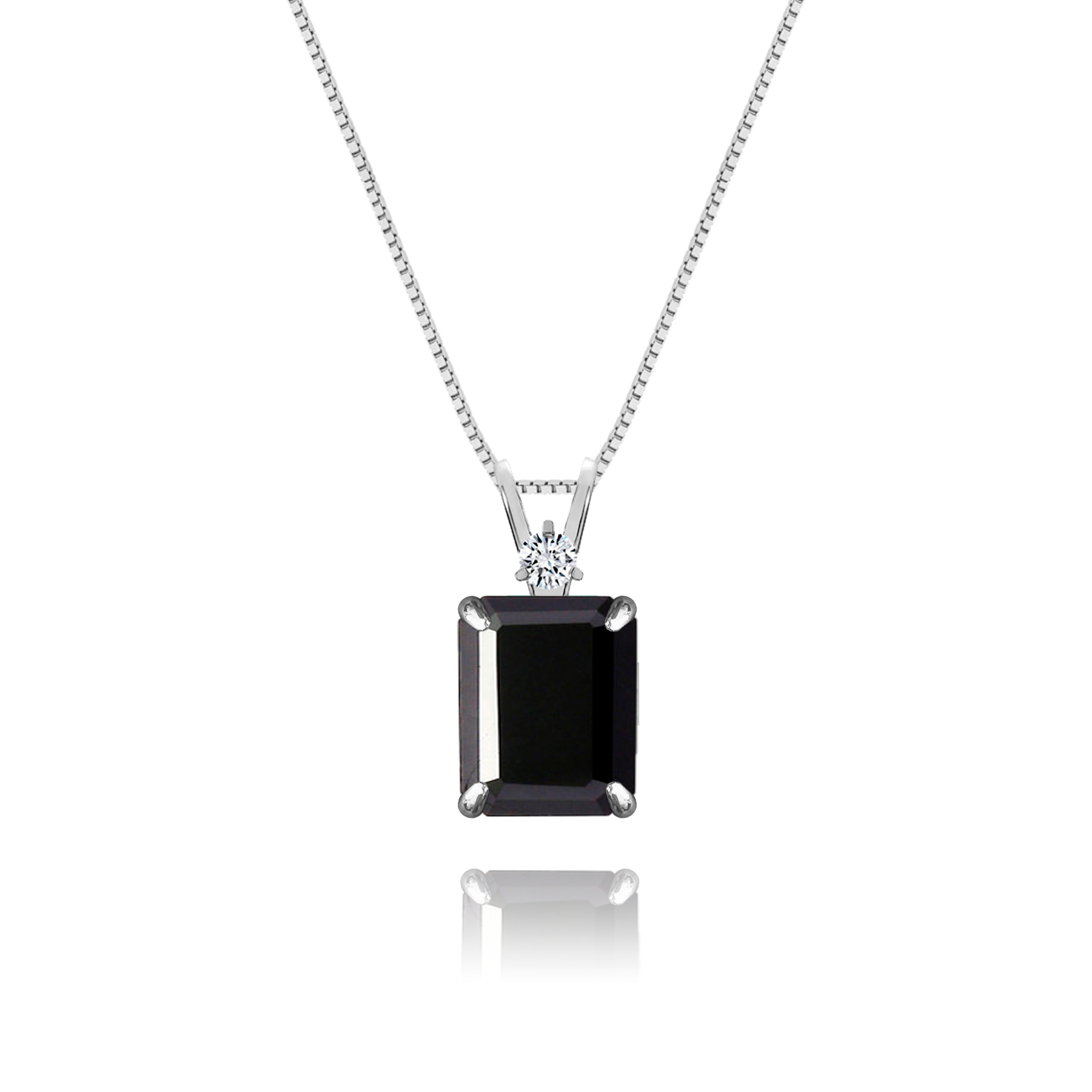 Onyx + Diamond Necklace