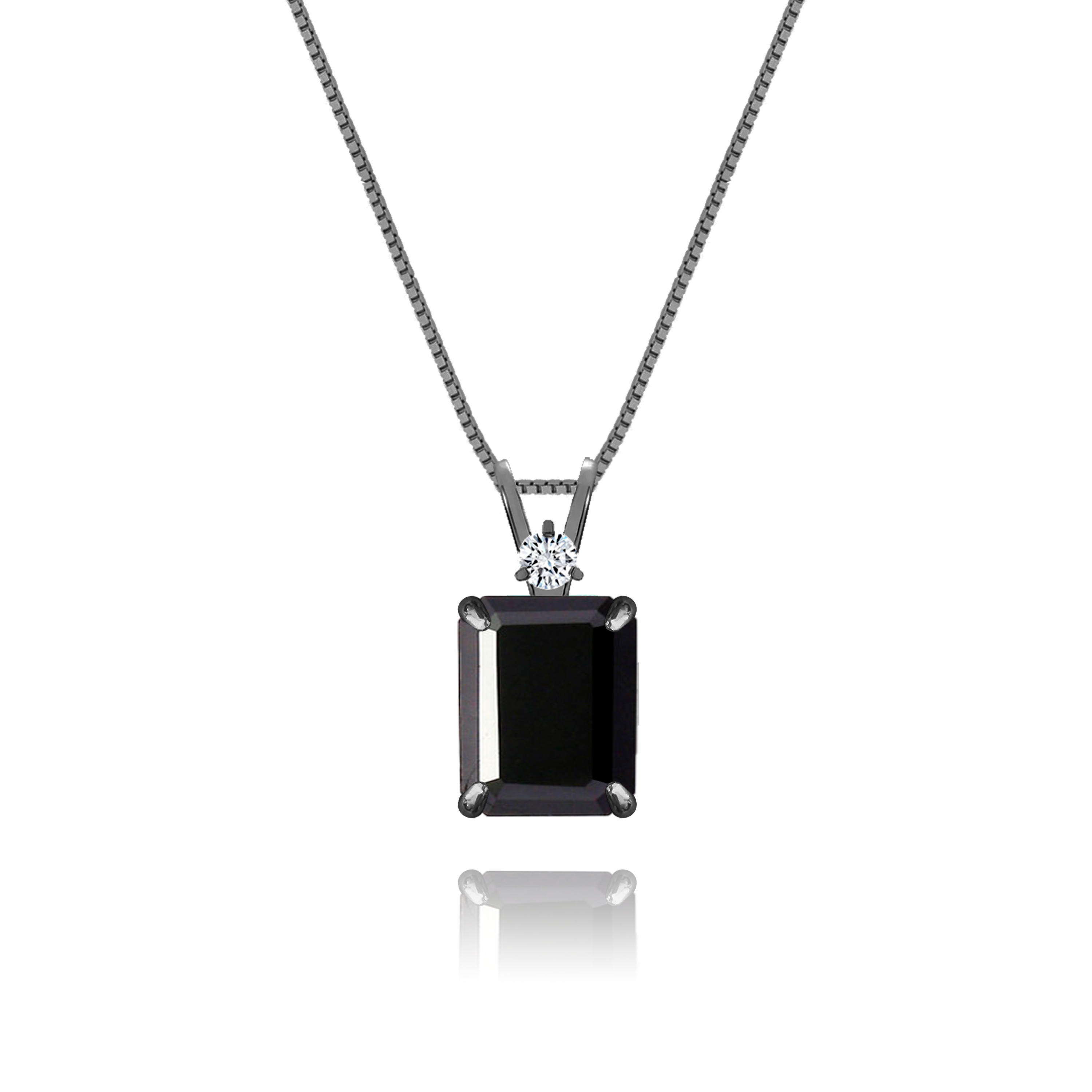 Onyx + Diamond Necklace