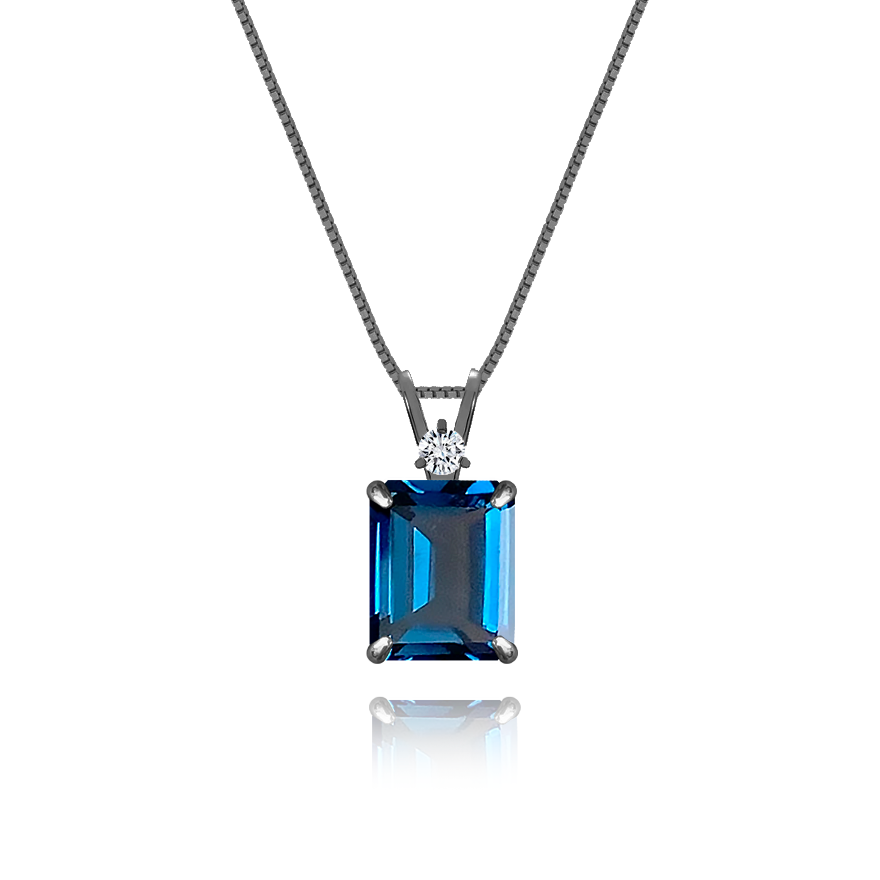 London Topaz + Diamond Necklace