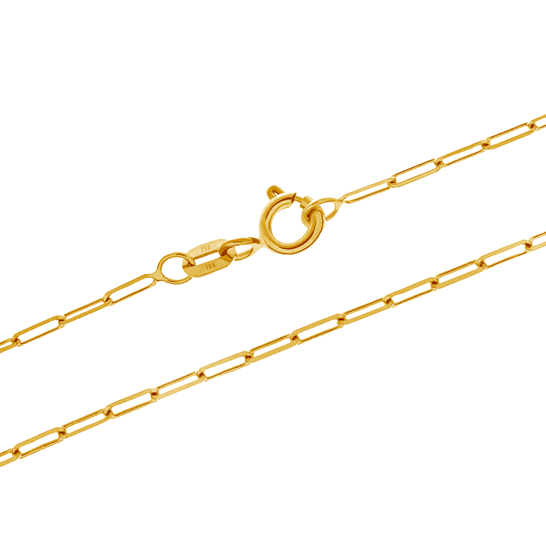 Long Padlock Chain - 18k Gold