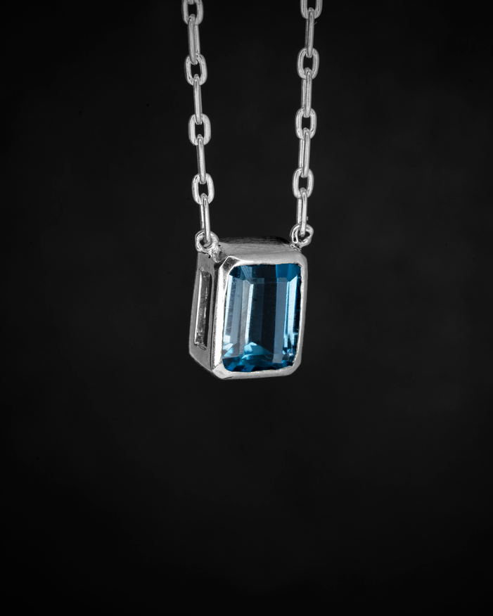 Frame Necklace - London Topaz