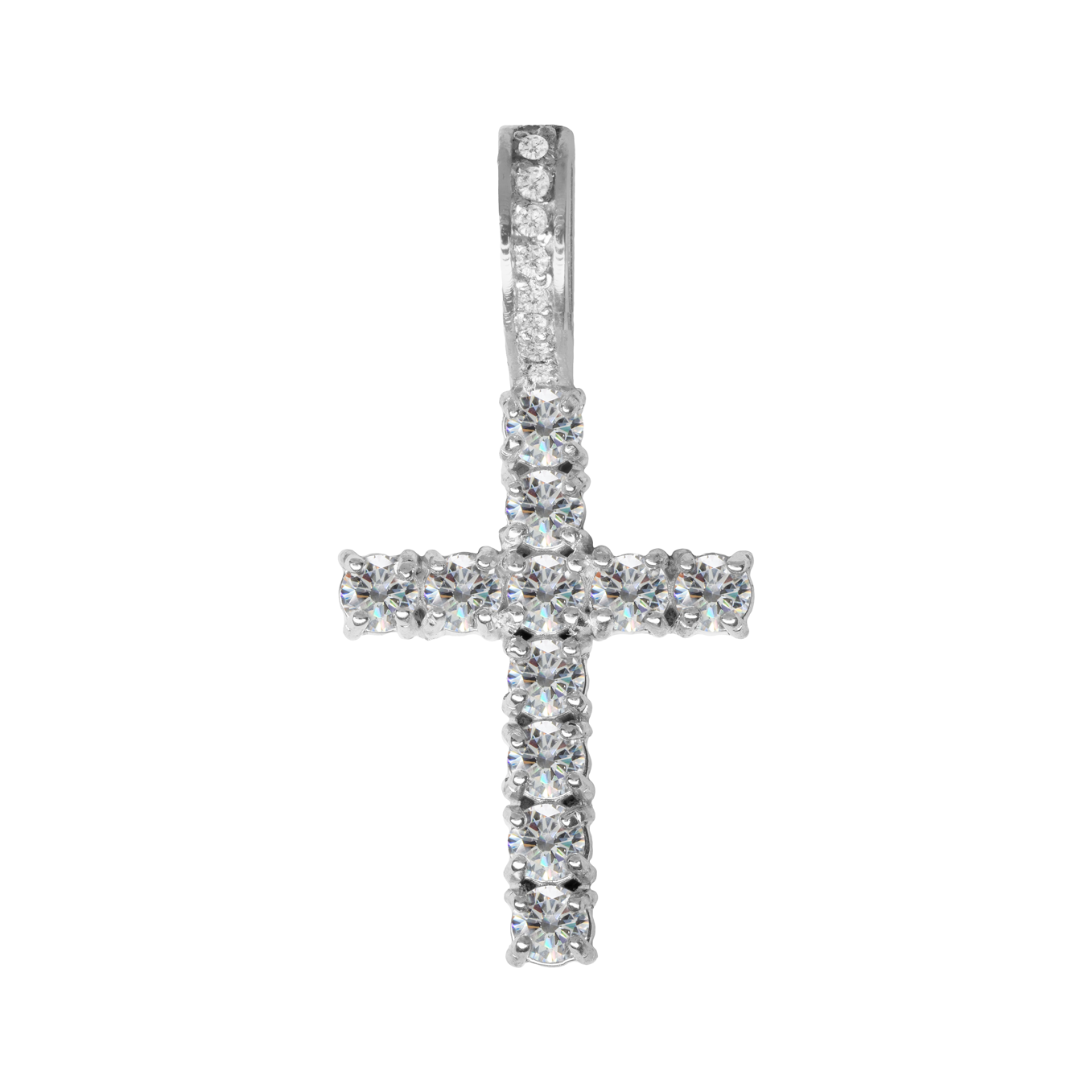 Riviera Cross Pendant - White Zirconia