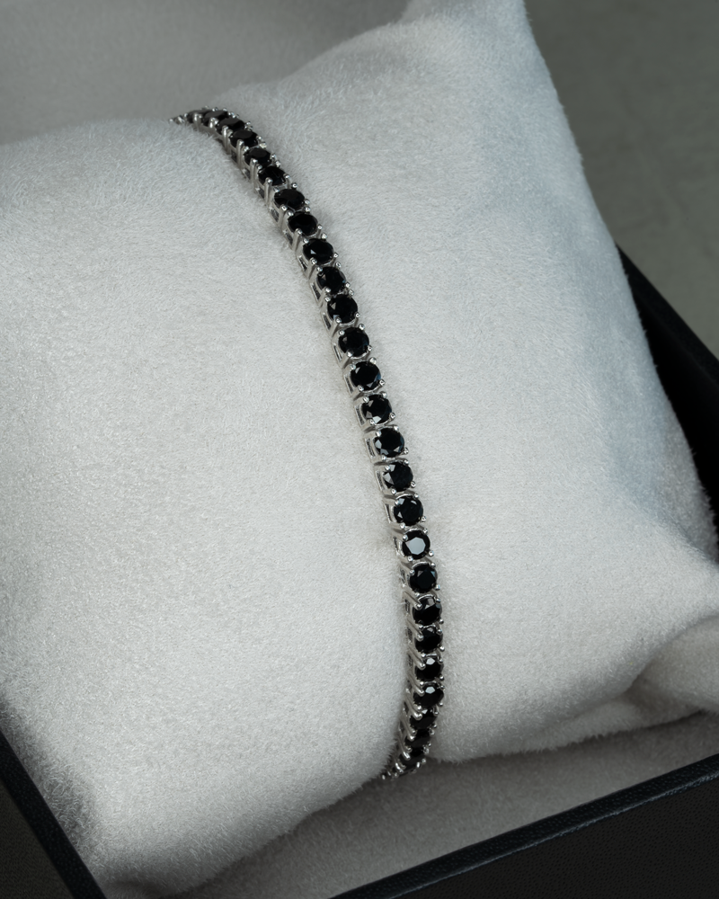 3mm Black Spinel Tennis Bracelet