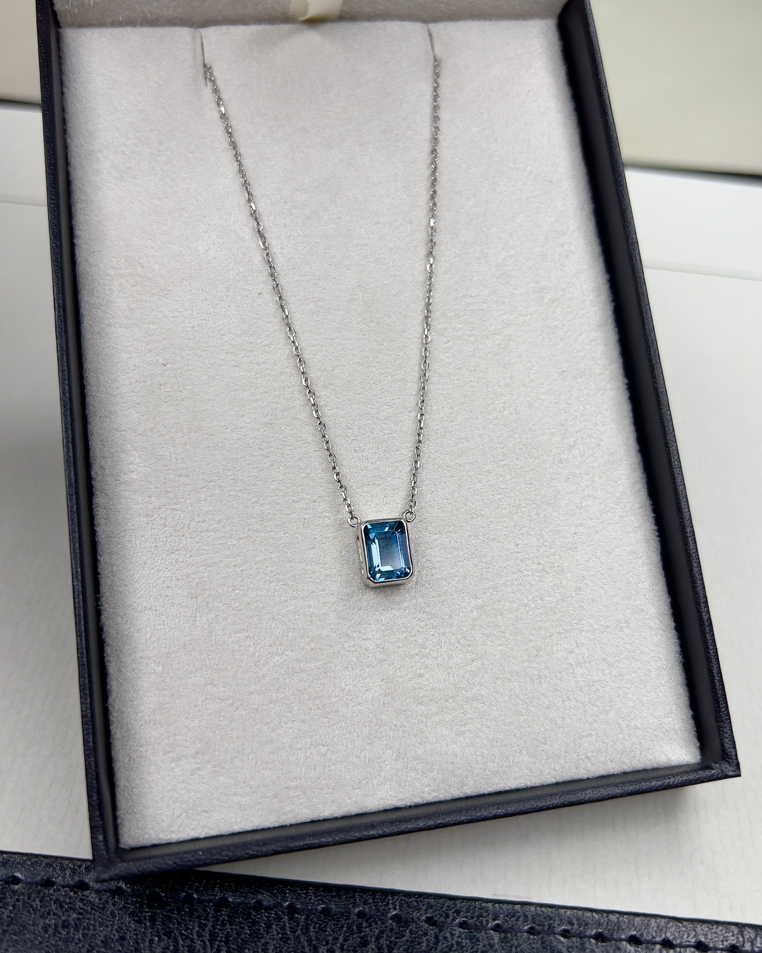 Frame Necklace - London Topaz