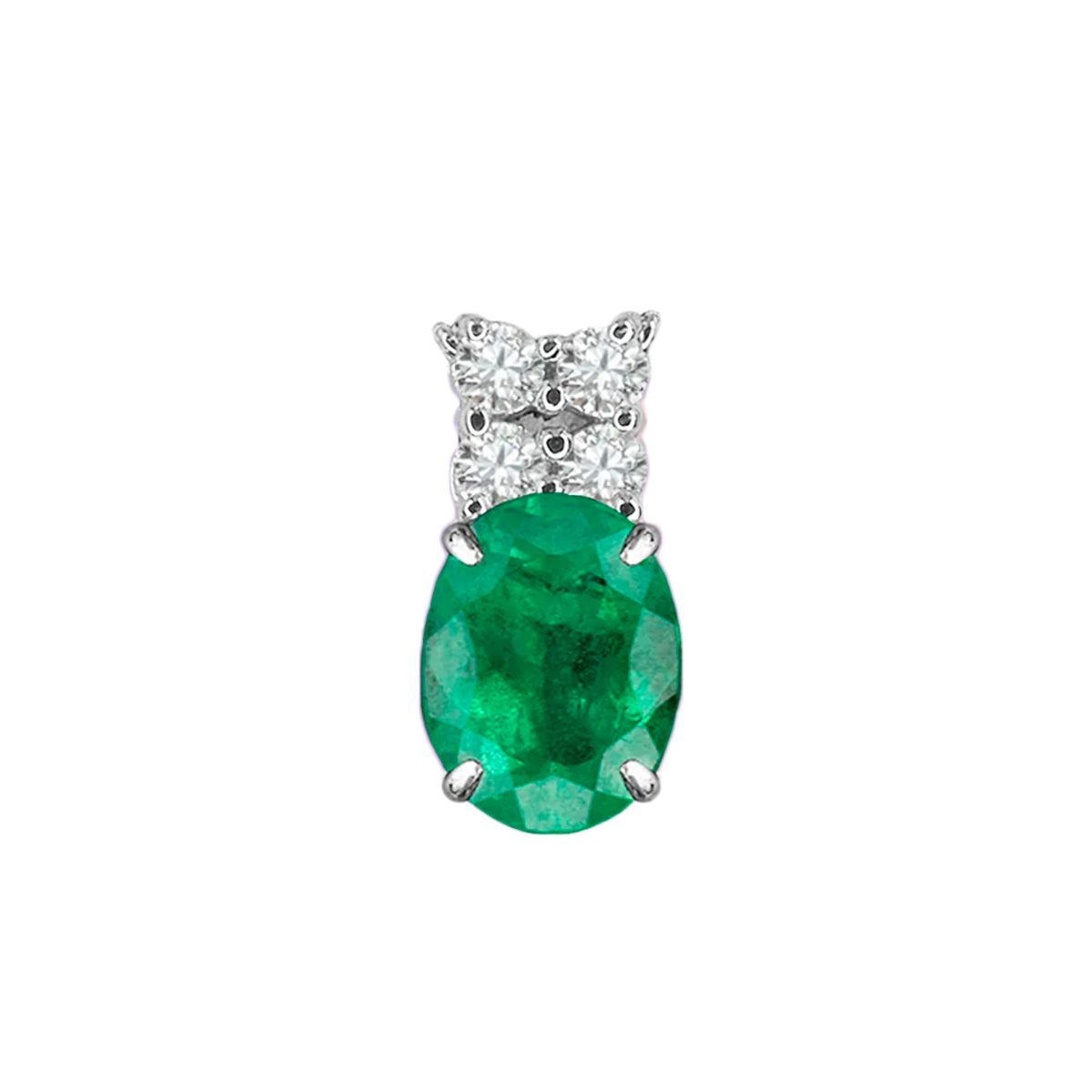 Pendant - Emerald + 4 Diamonds