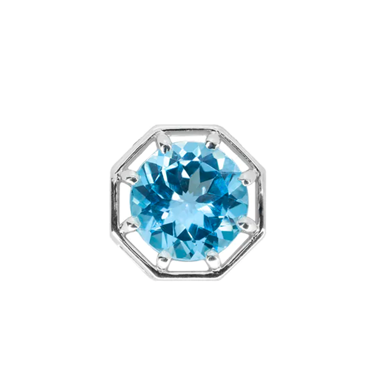 Octagonal Pendant - Sky Topaz